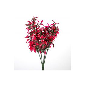Herdekora Kırmızı 35 cm Uv Korumalı Yapay Çay Bitkisi