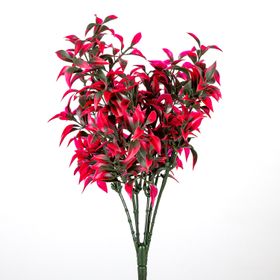 Herdekora Kırmızı 35 cm Uv Korumalı Yapay Çay Bitkisi