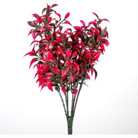 Herdekora Kırmızı 35 cm Uv Korumalı Yapay Çay Bitkisi