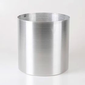 Herdekora Silindir Alüminyum Gümüş 15x15 cm Saksı