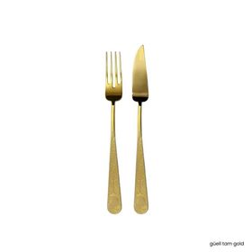 Herdmar Güell Tam Gold 24 Parça 12 Kişilik Balık Çatal Bıçak Seti