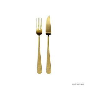 Herdmar Güell Tam Gold 24 Parça 12 Kişilik Balık Çatal Bıçak Seti