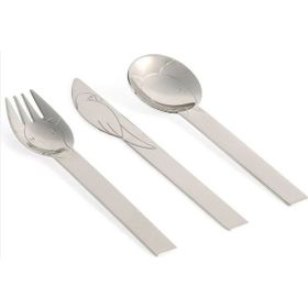 Herdmar Kıds Jungle 3 Parça Gri Çatal Kaşık Bıçak Takımı