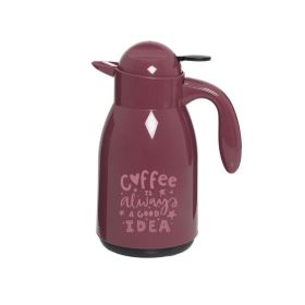 Herevin 1 lt Bordo Coffee Always Idea Baskılı Termos