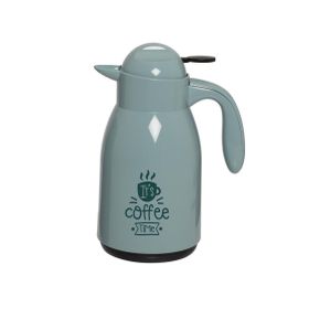 Herevin 1 lt Mavi Its Coffee Baskılı Termos