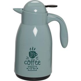 Herevin 1 lt Mavi Its Coffee Baskılı Termos