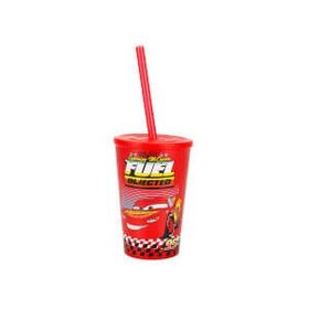 Herevin Cars Kırmızı 340 ml Pipetli Bardak