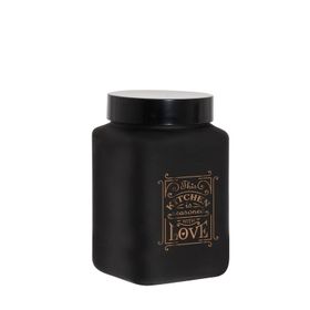 Herevin Mat Siyah 1.5 lt Kare Kavanoz