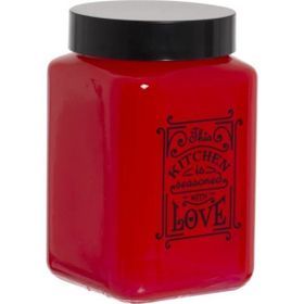 Herevin Parlak Kırmızı 1.5 lt Kare Kavanoz