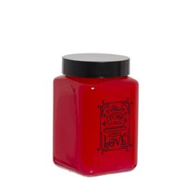 Herevin Parlak Kırmızı 1.5 lt Kare Kavanoz