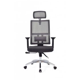 Herkese Mobilya Perla Siyah Fileli Deri Makam Koltuğu Ofis Koltuğu