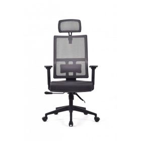 Herkese Mobilya Perla Siyah Fileli Deri Pls Makam Koltuğu Ofis Koltuğu