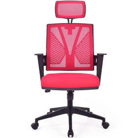 Herkese Mobilya Savona Kırmızı Fileli Pls Makam Ofis Koltuğu