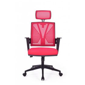Herkese Mobilya Savona Kırmızı Fileli Pls Makam Ofis Koltuğu