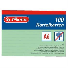 Herlitz 1150655 Kartotek A6 100 Yaprak Çizgili Yeşil