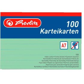Herlitz 1150754 Kartotek A7 100 Çizgili Yesil