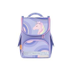 Herlitz TGNT-008A Unicorn Desenli Renkli Mor Okul Çantası