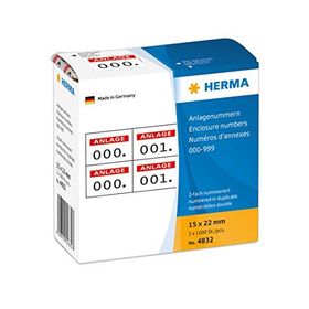 Herma 4832 Kendinden Yapışkanlı Numaralı Etiket