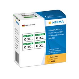 Herma 4834 Kendinden Yapışkanlı Numaralı Etiket