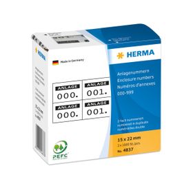 Herma 4837 Kendinden Yapışkanlı Numaralı Etiket