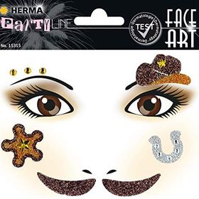 Herma Face Art Decor Kovboy Yüz Süsleme Etiketi
