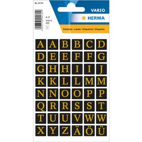 Herma Vario A-Z Siyah-Altın 13x13 mm Harf Etiket