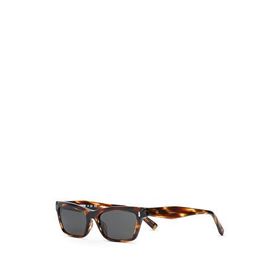 Hermossa Burcu Esmersoy X HM 1654 C2 Dikdörtgen Asetat Kahverengi Havana Unisex Güneş Gözlüğü
