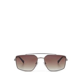 Hermossa Burcu Esmersoy X HM 1666 C2 Pilot Metal Havana Mat Gümüş Erkek Güneş Gözlüğü
