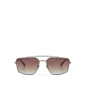 Hermossa Burcu Esmersoy X HM 1666 C2 Pilot Metal Havana Mat Gümüş Erkek Güneş Gözlüğü