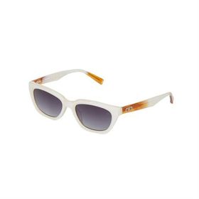 Hermossa HM 1635 C3 Cat Eye Beyaz Kahverengi Kadın Güneş Gözlüğü