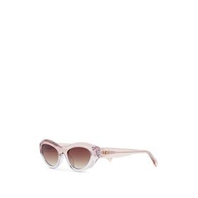 Hermossa HM 1678 C4 Cat Eye Şeffaf Pembe Asetat Kadın Güneş Gözlüğü