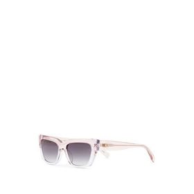 Hermossa HM 1680 C4 Cat Eye Şeffaf Pembe Asetat Kadın Güneş Gözlüğü