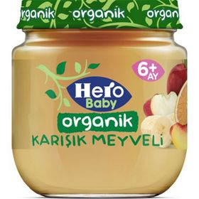 Hero Baby 120 gr Organik Karışık Meyveli Püre Kavanoz Mama