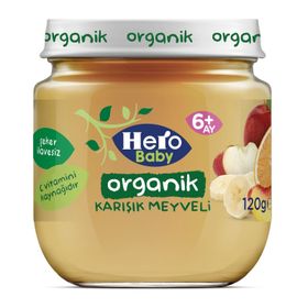 Hero Baby 125 gr Organik Karışık Meyve Püreli Kavanoz Mama