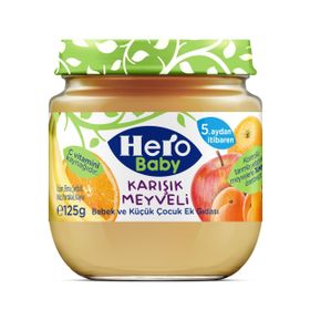 Hero Baby 125 gr Organik Karışık Meyve Püreli Kavanoz Mama