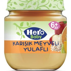 Hero Baby 12x120 gr Karışık Meyveli Yulaflı Kavanoz Maması