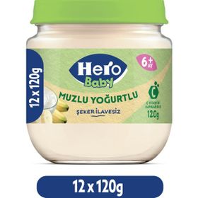Hero Baby 12x120 gr Muzlu Yoğurtlu Kavanoz Mama