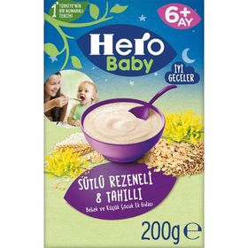 Hero Baby 200 gr Gece Sütlü Rezeneli 8 Tahıllı Kaşık Maması