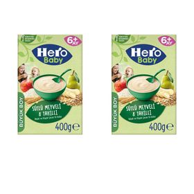 Hero Baby 2x400 gr Sütlü Meyveli 8 Tahıllı Kaşık Maması