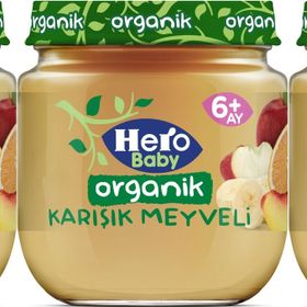 Hero Baby 3x120 gr Organik Karışık Meyveli Kavanoz Maması