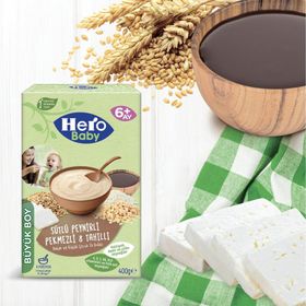 Hero Baby 4x400 gr Sütlü Peynirli Pekmezli 8 Tahıllı Kaşık Maması