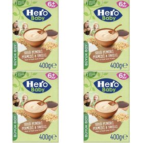 Hero Baby 4x400 gr Sütlü Peynirli Pekmezli 8 Tahıllı Kaşık Maması