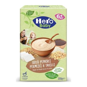 Hero Baby 6-36 Ay 200 gr Sütlü Peynirli Pekmezli 8 Tahıllı Kaşık Maması