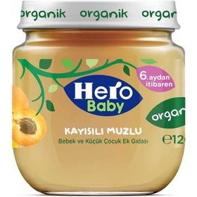 Hero Baby 6+ Ay 120 gr Organik Kayısılı Muzlu Kavanoz Maması