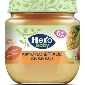 Hero Baby 6+ Ay 125 gr Armutlu Şeftali Ananaslı Kavanoz Mama