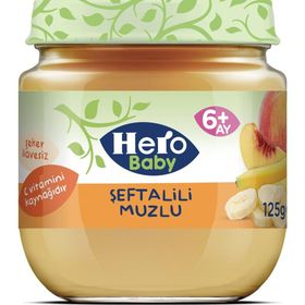 Hero Baby 6+ Ay 125 gr Şeftalili Muzlu Kavanoz Maması
