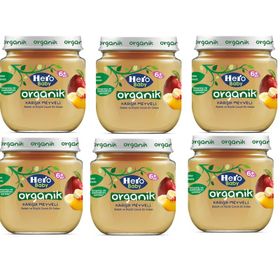 Hero Baby 6+ Ay 6x120 gr Organik Karışık Meyveli Kavanoz Maması