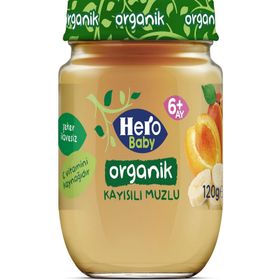 Hero Baby 6x120 gr Organik Kayısılı Muzlu Kavanoz Maması