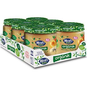 Hero Baby 6x120 gr Organik Kayısılı Muzlu Kavanoz Maması