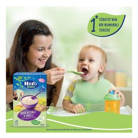 Hero Baby 6x200 gr Gece Sütlü Rezeneli 8 Tahıllı Kaşık Maması